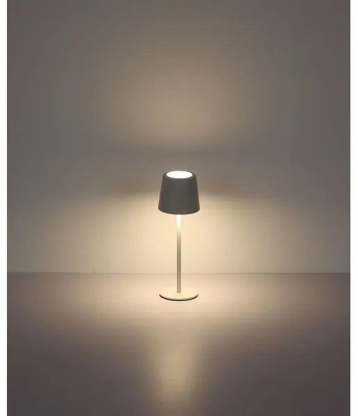 Globo 58482W-LED lampă birou LED 2W/5V 2200mAh IP44 albă, încărcare touch