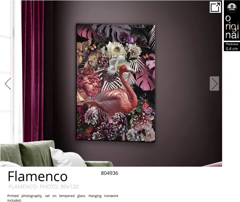 Tablou de perete decorativ Flamenco,80x120cm