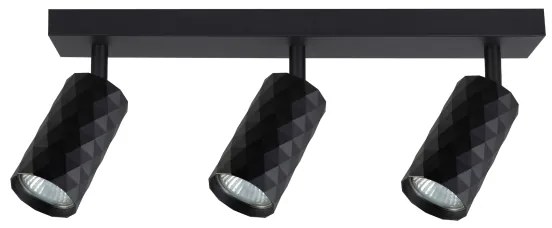 Brilagi - Spot aplicat SELE DIAMANT 3xGU10/30W/230V negru