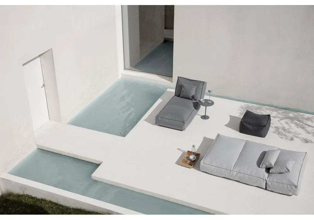 Șezlong de grădină Blomus Cloud, 120 x 190 cm, gri deschis