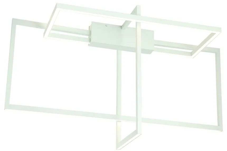 Lustra aplicata LED design modern geometric Erick alb