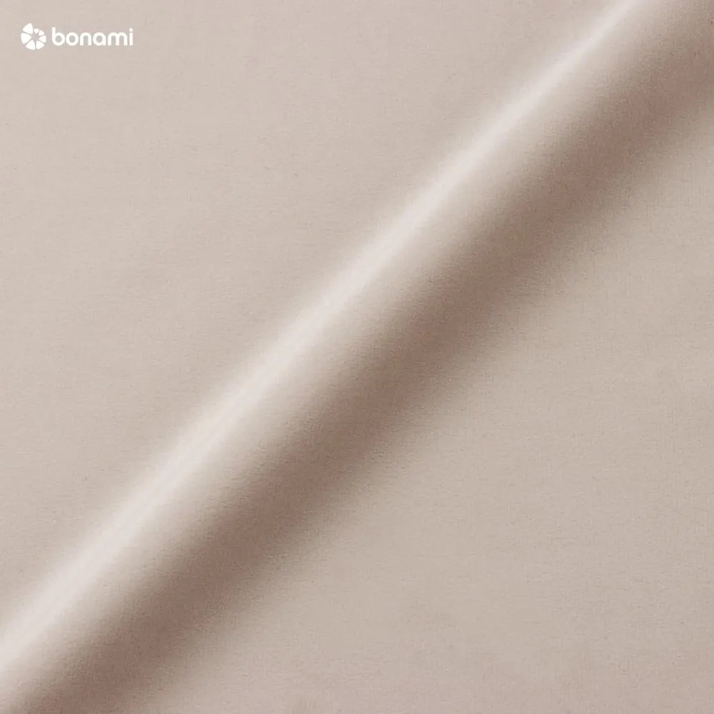 Pat matrimonial crem tapițat din catifea cu spațiu de depozitare cu somieră 180x200 cm Brody – Mazzini Beds