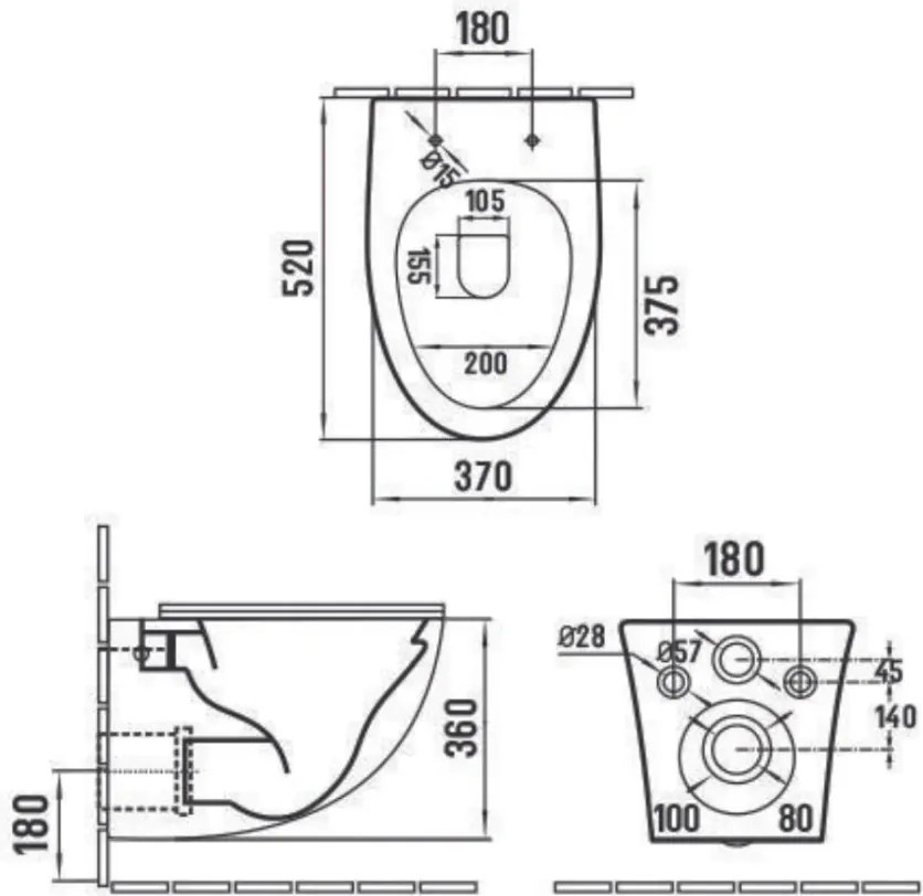 Capac wc soft close si demontare rapida alb lucios Foglia Alice
