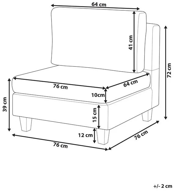 Modul scaun FELLE (poliester) (gri deschis). 1019081