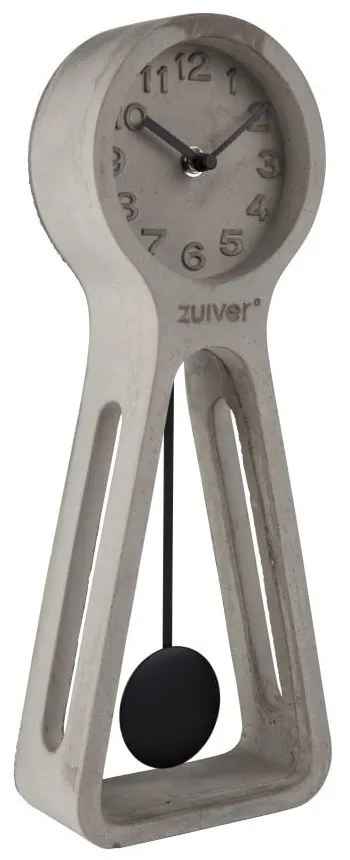 Ceas de masă din beton Zuiver Pendulum, gri
