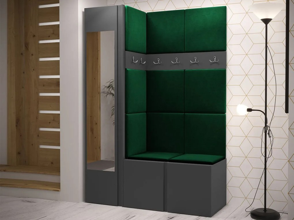 Mobilier hol Tovenaz X (grafit) (cu oglindă). 1104781
