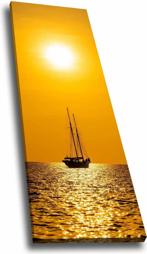 Tablou 887GLR1171, galben, panza, 30x90 cm