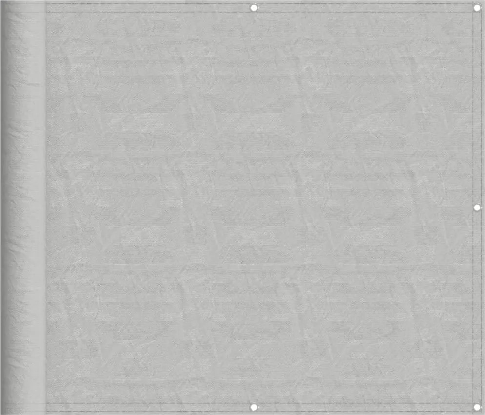 vidaXL Paravan de balcon gri deschis 90x400 cm 100% poliester oxford