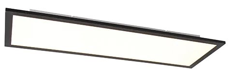 Plafoniera neagra 80 cm incl. LED cu telecomanda - Live