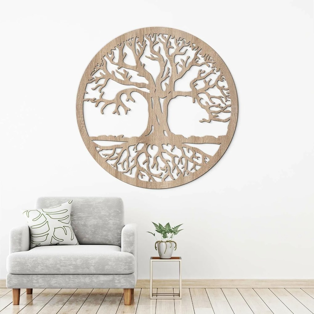 DUBLEZ | Decorațiune copacul vieții din lemn - Eternitate