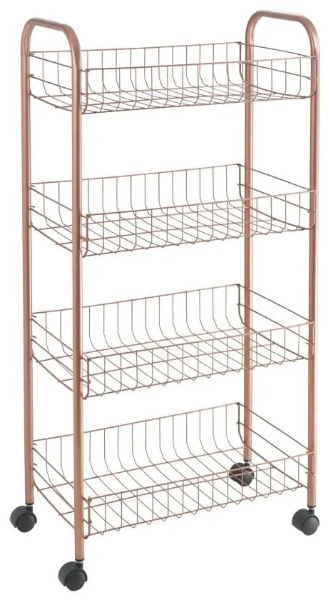 Raft metalic mobil arămiu 41x84 cm Ascona - Metaltex