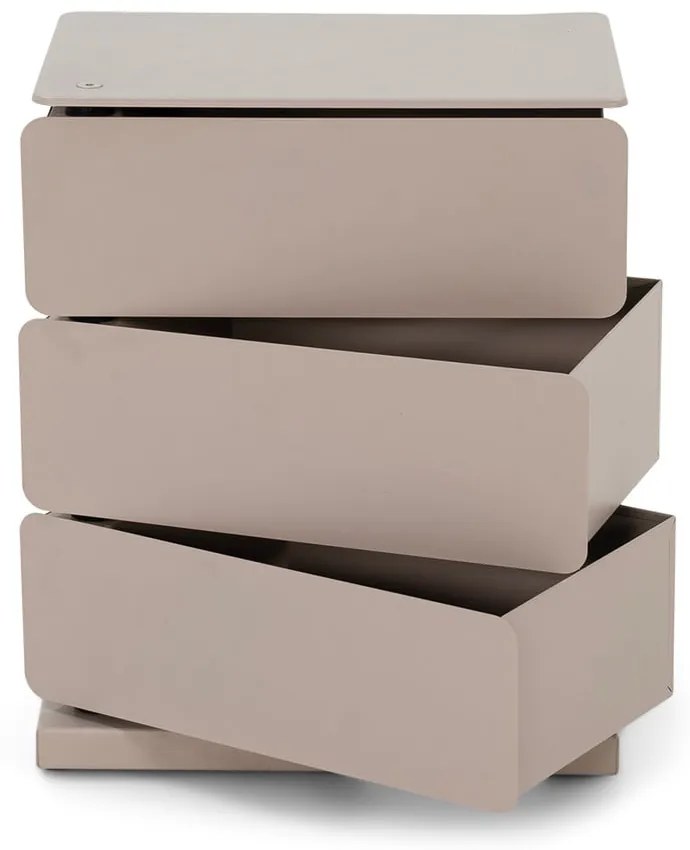 Comodă taupe din metal 37x45x26 cm Joey – Spinder Design