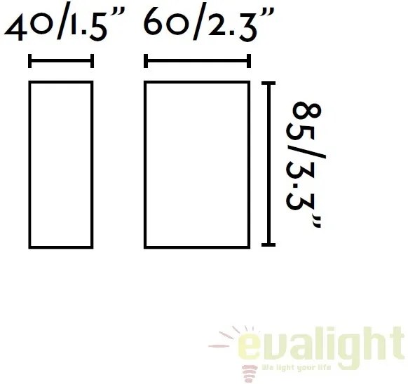 Aplica LED de perete exterior IP44 CANON-2 alba 70567N