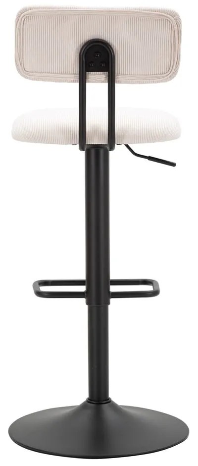 Scaun de bar alb/negru cu înălțime ajustabilă (înălțime șezut 61 cm) Tina – Mauro Ferretti