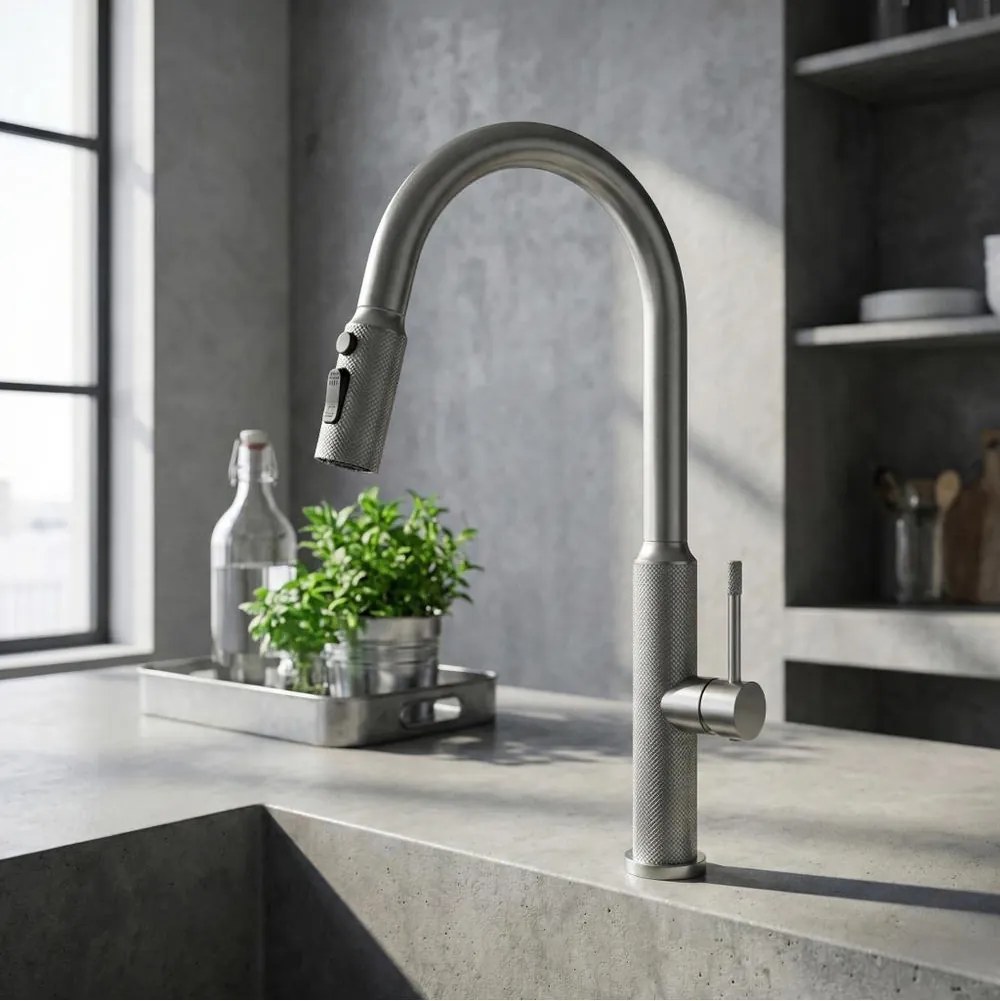 Baterie de bucatarie Rea Master crom periat