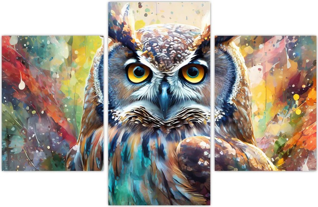 Tablou - Pictură de o bufniță (90x60 cm)