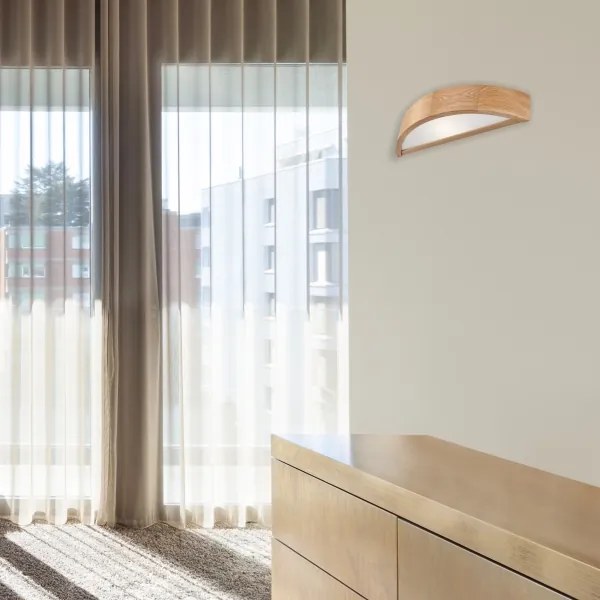 Brilagi - Aplica de perete LED RGBW reglabilă CARVALHO 1xE27/9W/230V Wi-Fi, stejar
