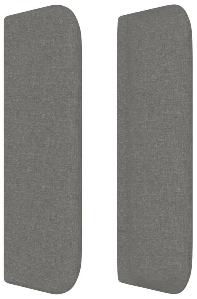 Tablie de pat cu aripioare gri inchis 93x16x78 88 cm textil 1, Morke gra, 93 x 16 x 78 88 cm