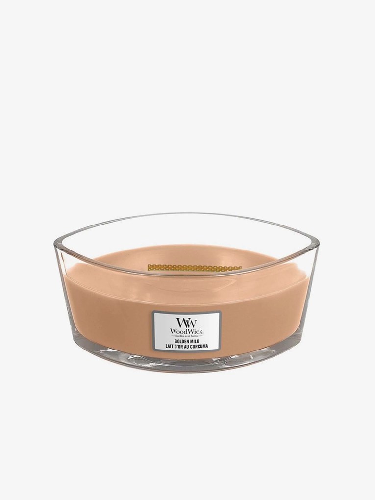 WoodWick parfumata lumanare Golden Milk barca
