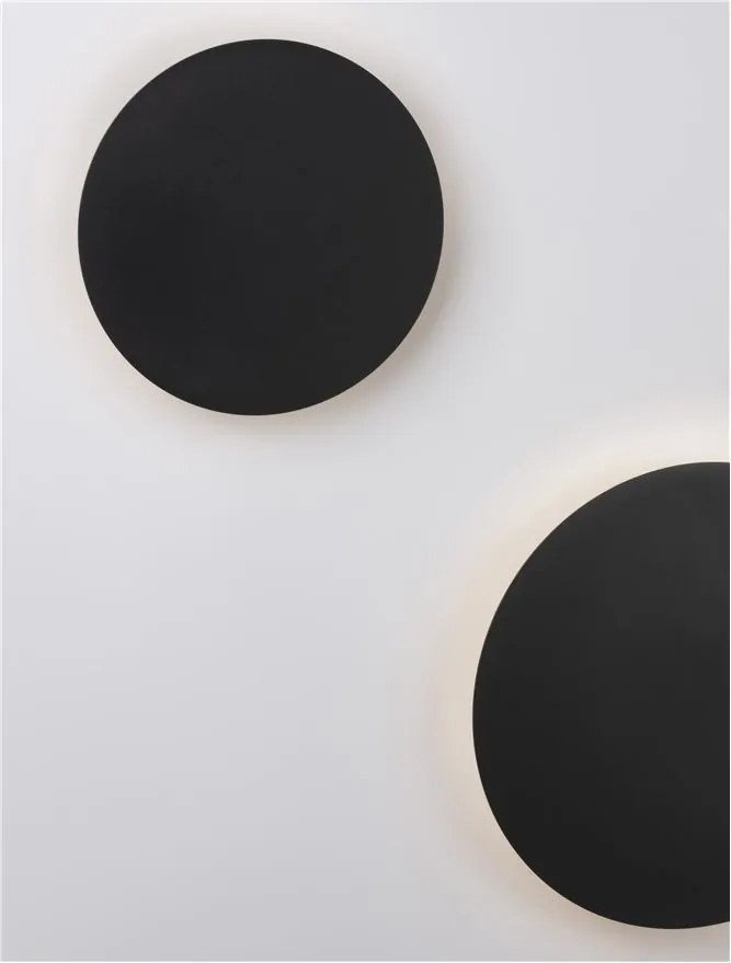 Aplica LED de perete design ambiental CYRCLE 30cm negru