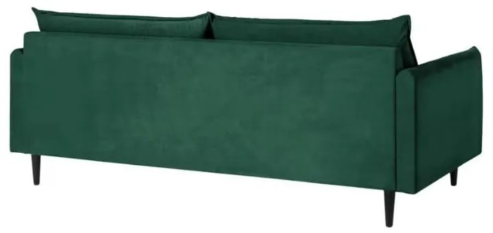 Canapea verde-închis cu tapițerie din catifea 203 cm Juli – Ropez