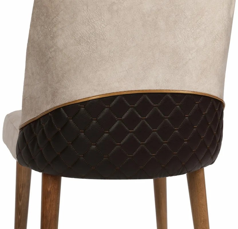 Set de scaune de sufragerie Nova Cream and Walnut,2 buc., 2 buc.