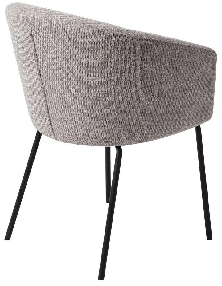 Scaun de sufragerie gri deschis cu cotiere tapițat Easton – Unique Furniture