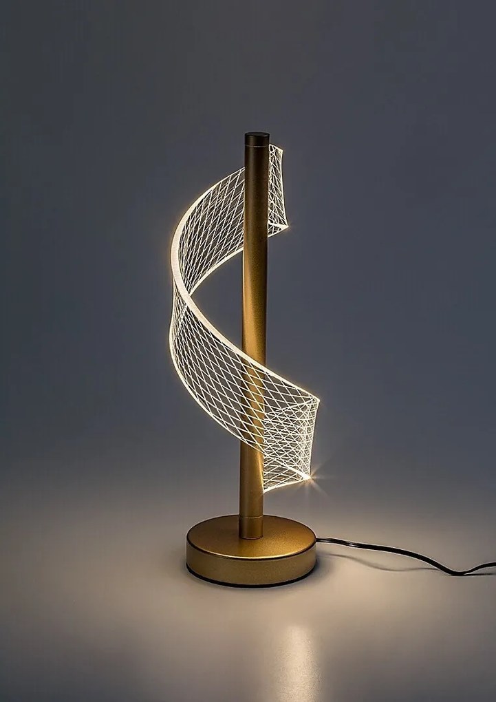 Veioza/Lampa de masa LED din metal auriu Zofrael
