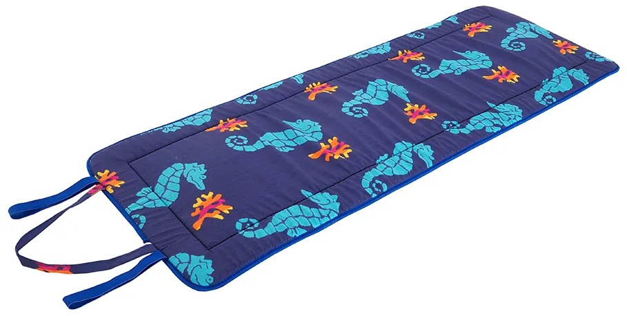 Sezlong de plaja rulat CALUT DE MARE 148x52 cm, albastru