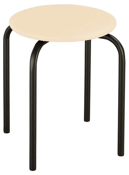 Scaun bucatarie Chico Black, Crem piele ecologica