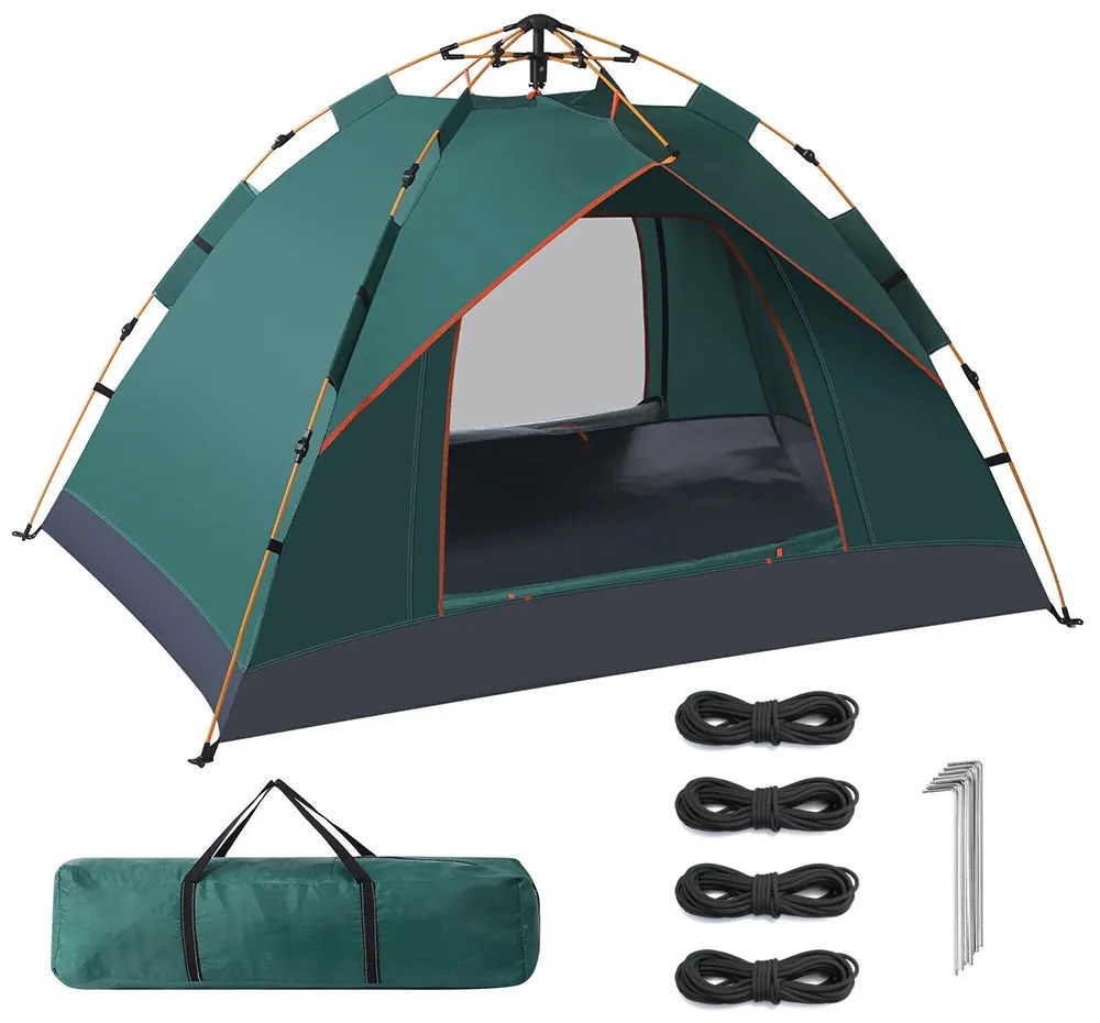 Cort pentru 3 persoane 2x2x1,35m, verde