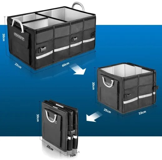 Deuba Organizator valiza neagra - 60x35x30cm