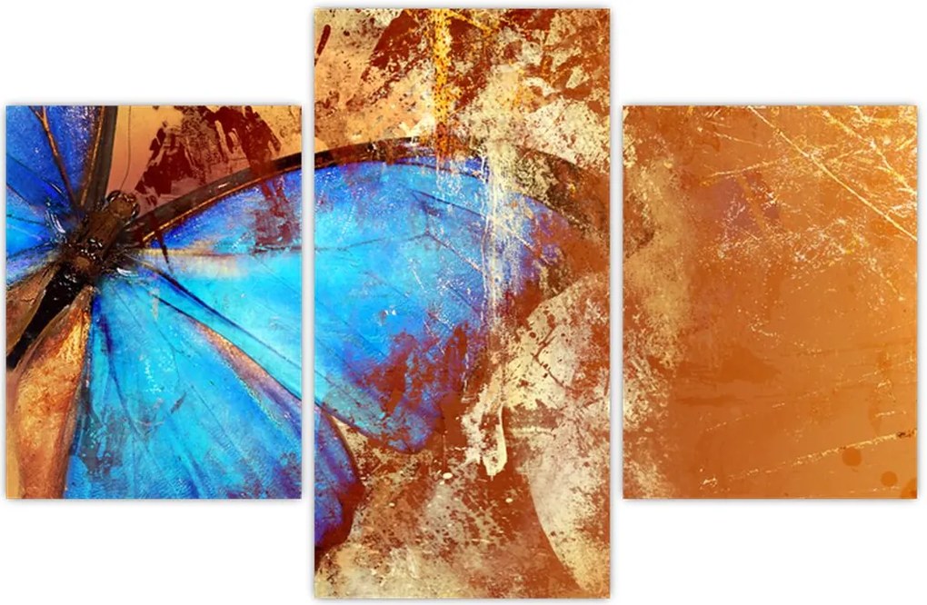 Tablou - Fluture albastru (90x60 cm)