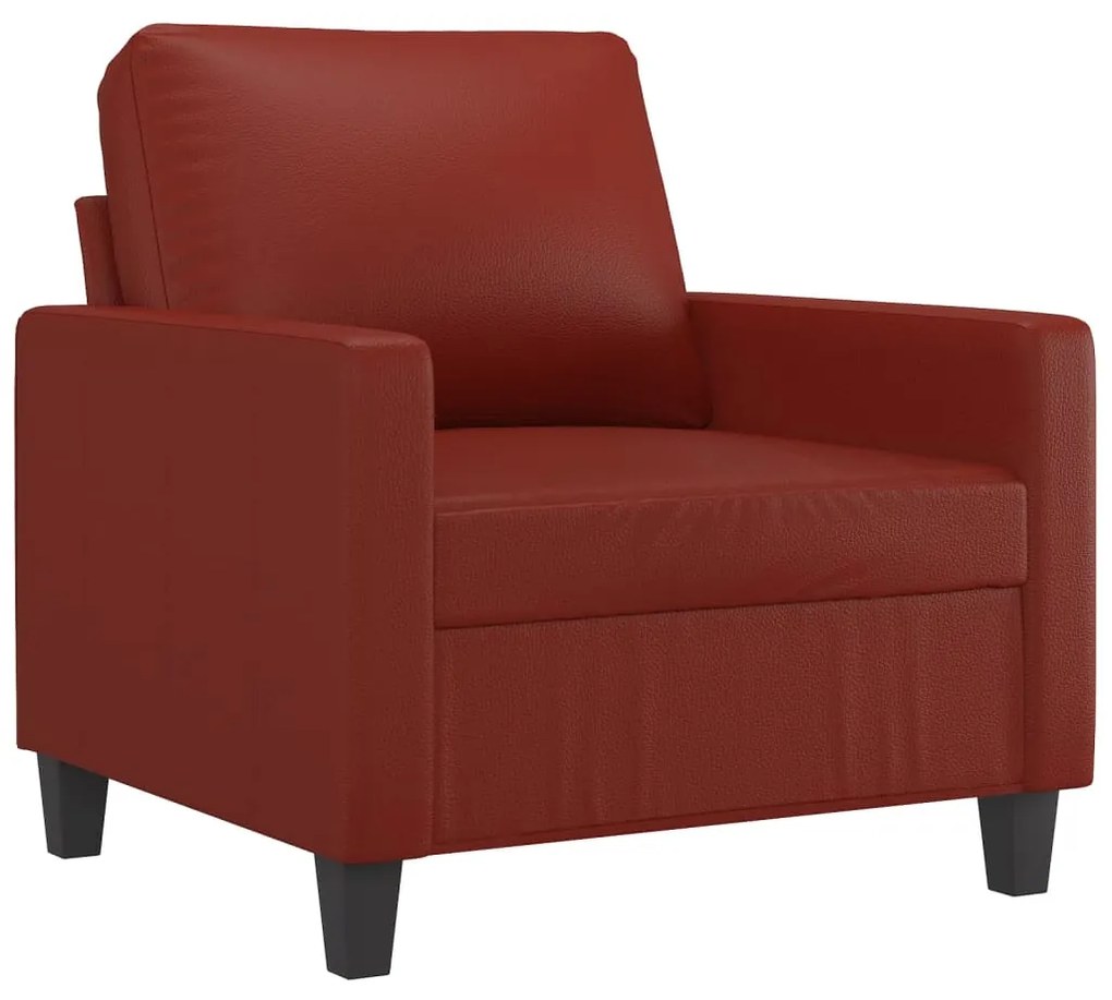 348665 vidaXL Canapea de o persoană, roșu vin, 60 cm, piele ecologică