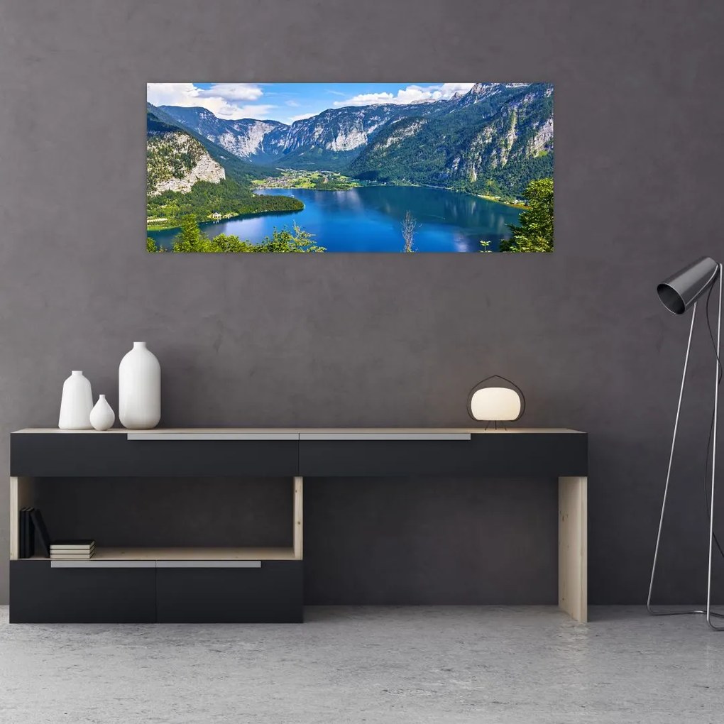 Tablou - Lacul Hallstatt, Hallstatt, Austria (120x50 cm)