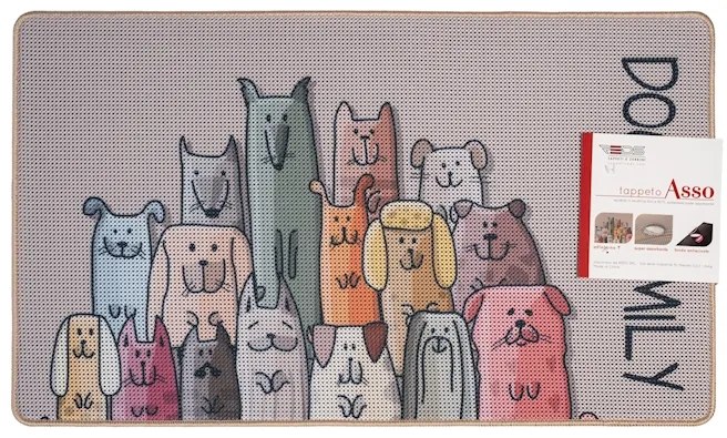 Covoras din poliester,antiderapant, catelusi , 40x70 cm