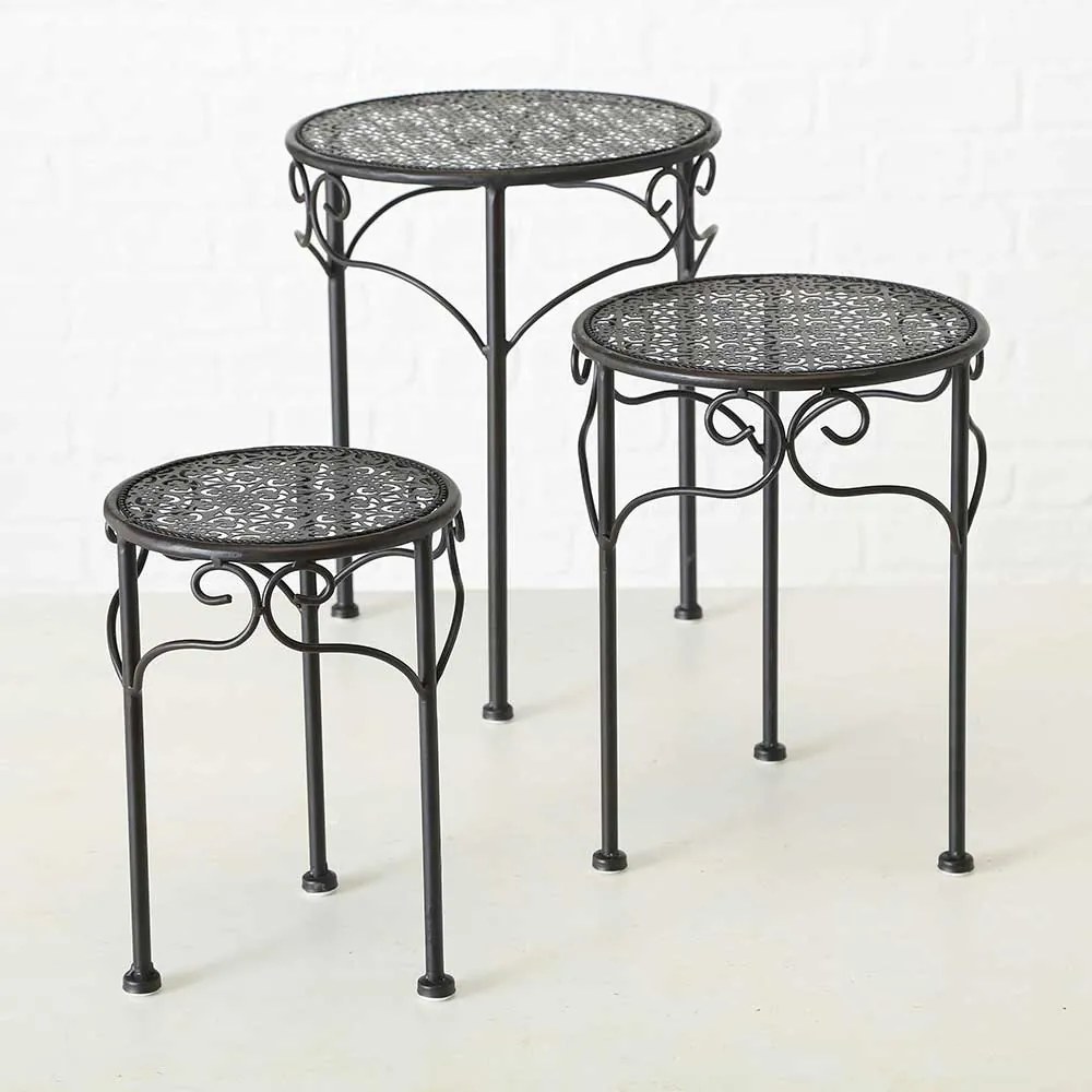 SET 3 MASUTE BRODERS, 1*20X28 CM/1*25X33 CM/30X38 CM CM, MARO INCHIS, METAL