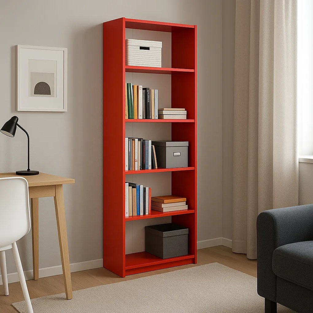 Biblioteca Adore Modern, 5 rafturi, 64x182x26 cm