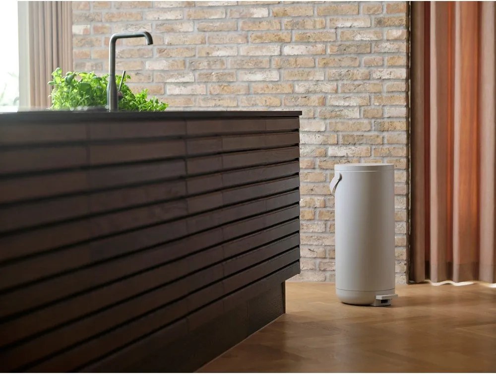 Coș de gunoi alb cu pedală din plastic 35 l Circular – Zone