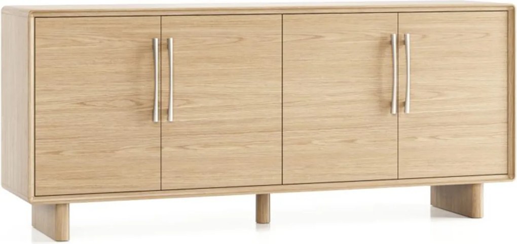 Comodă lemn masiv Cooper, 180 × 42,5 × 78 cm