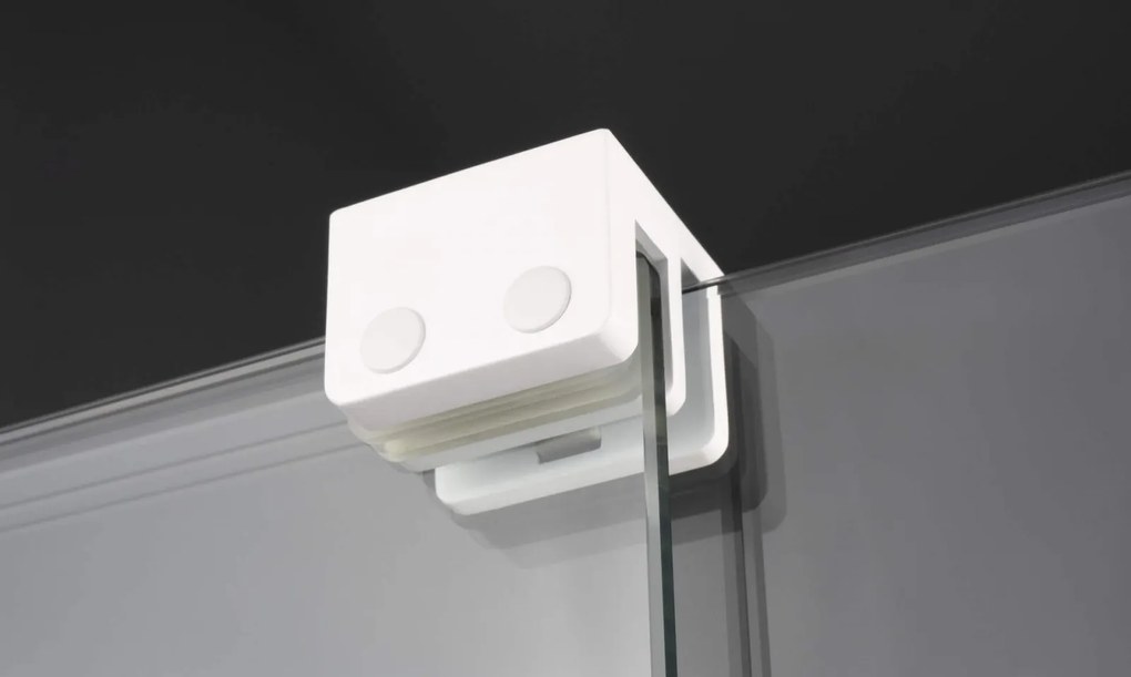 Perete de dus alb, paravan cu usa culisanta, 140x195 cm Deante Prizma 1400x1950 mm, Alb