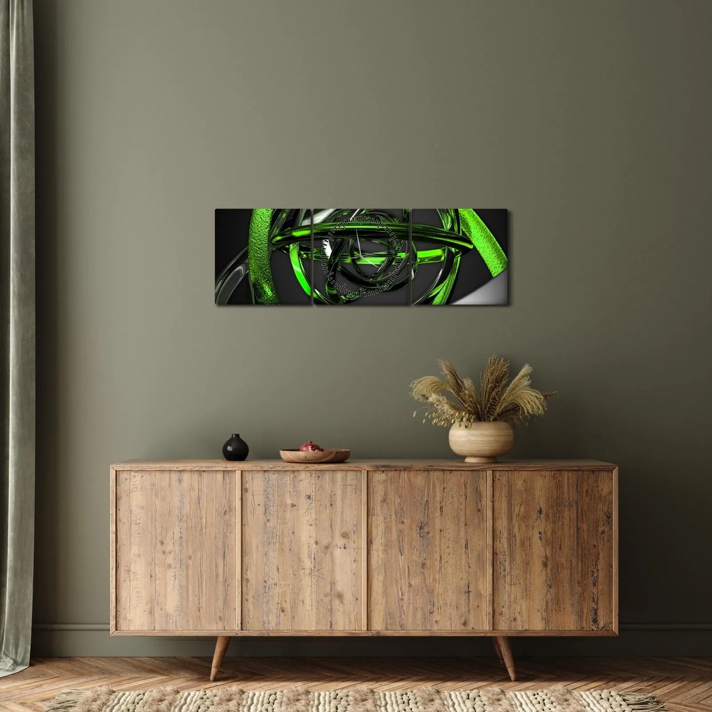 Tablou abstarct (cu ceas) (90x30 cm)