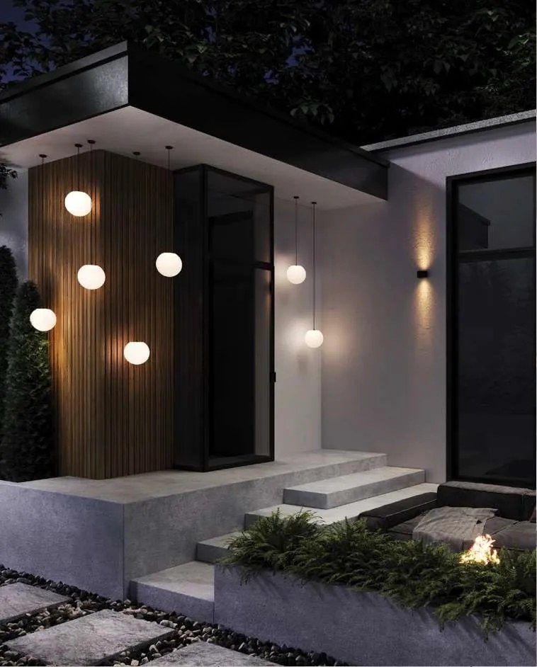 Pendul pentru iluminat exterior IP54 Erda negru