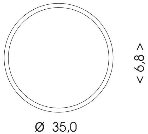 Plafonieră LED cu senzor Ecolite WMAT350/HF-25W/CR LED/25W/230V negru
