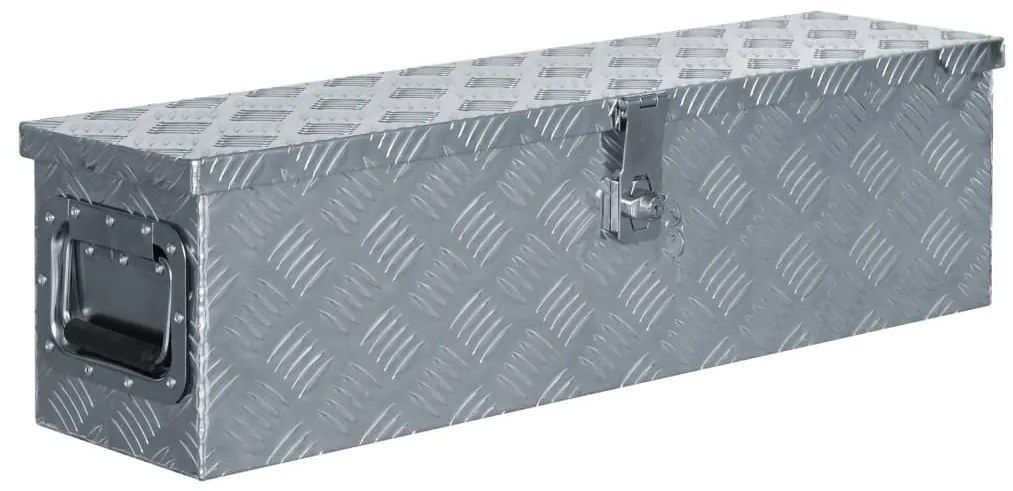 vidaXL Cutie din aluminiu, 80,5 x 22 x 22 cm, argintiu