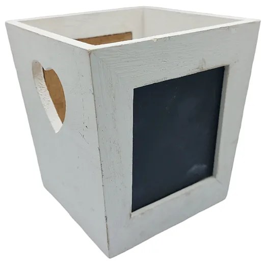 Cos decorativ ANTIQUE, Alb, 12x13cm