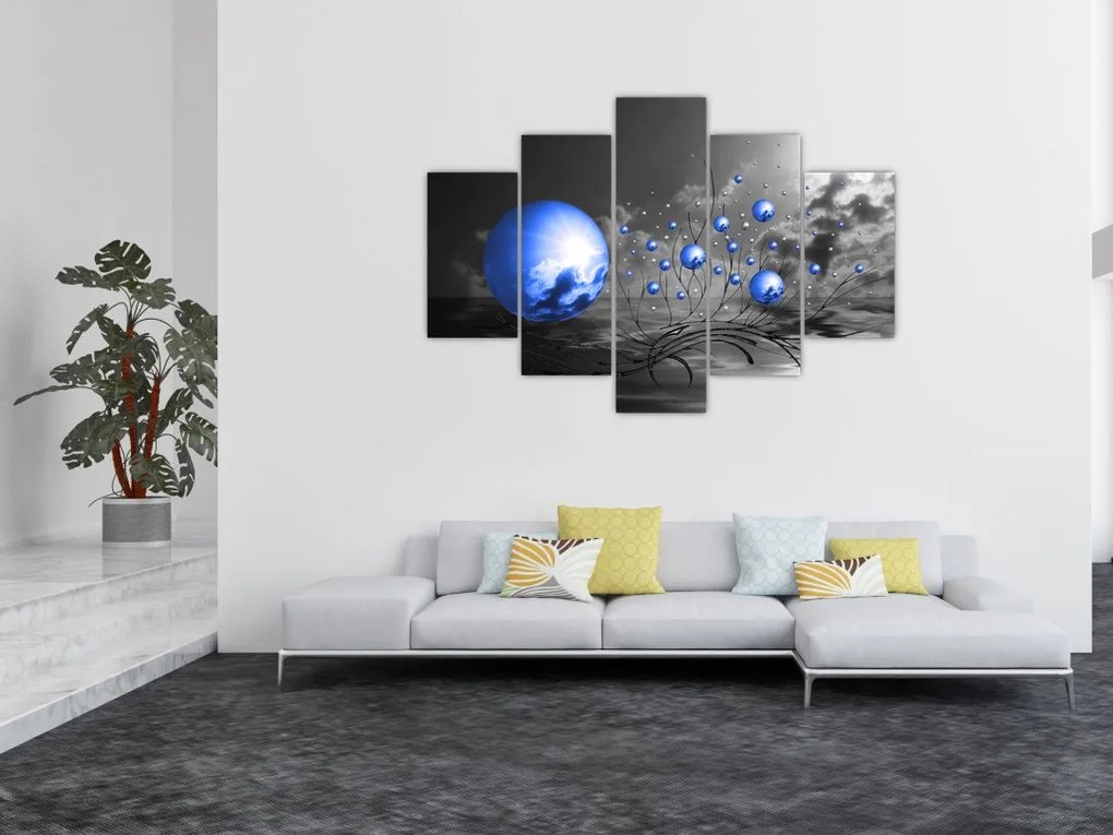 Tabloul bilelor albastru închis (150x105 cm)