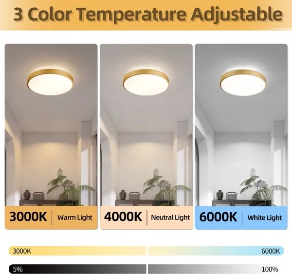 Brilagi - Lampă LED dimabilă GLASS POOL DOUBLE LED/48W/230V 40 cm aurie + telecomandă