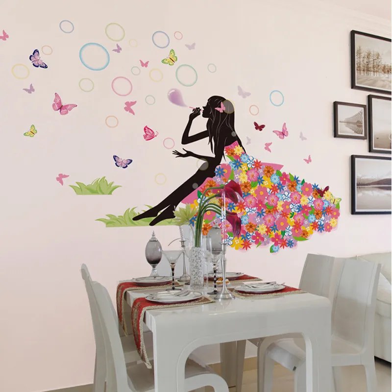 Sticker perete Flower Lady