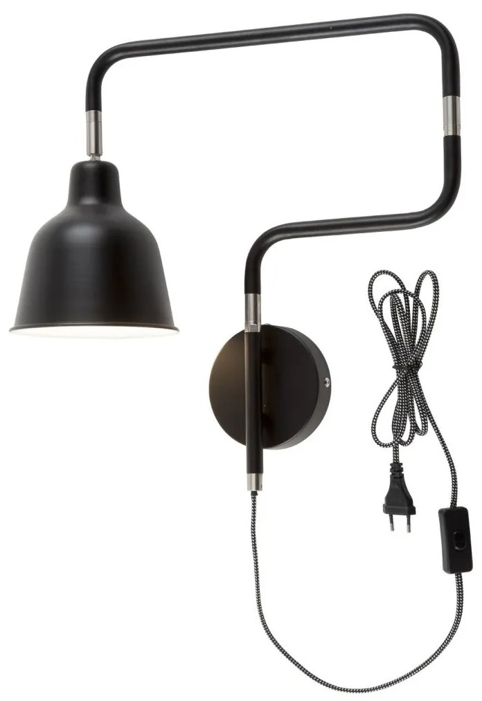 Aplica design modern cu brat articulat London negru LONDON/W/B